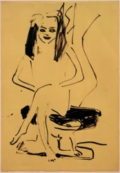 Zonder titel (zittende Marcella)