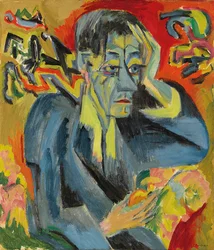Portret van de dichter Leonhard Frank, 1917
