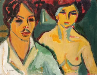 Zelfportret met Model, 1905