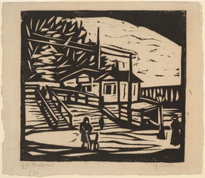 Schuur aan de Oever van de Elbe