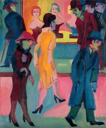 Straatscène bij de kapperszaak, 1926