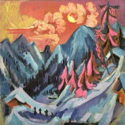 Winterlandschap in maanlicht, 1919