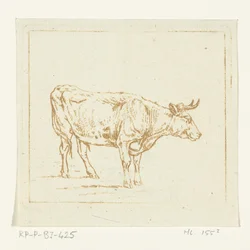 Stier staand, naar rechts
