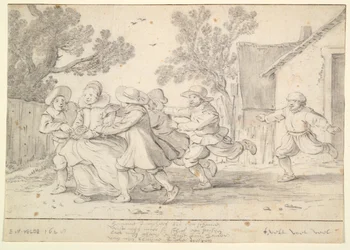 Jongens achtervolgen een meisje