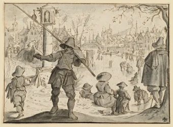 De winter (de maanden december en januari), uit een zesdelige reeks van de twaalf maanden