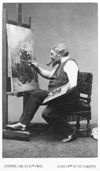 Gustave Courbet schildert zijn ezel (foto)