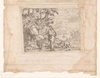 Landschap met Juno die de ogen van Argus op een pauwenstaart strooit