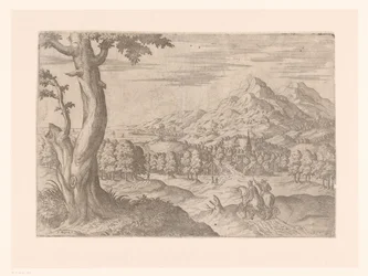 Landschap met twee ruiters