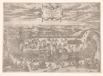 Pauselijk feest op de Testaccio in Rome in 1534