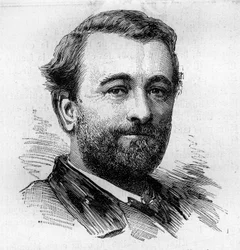 Portret van Paul Bert (1833-1886), Franse fysioloog en politicus. Gravure door Bocour in "Le Monde Illustré" n°1287 van 26 november