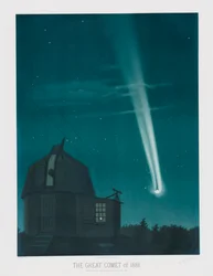De Grote Komeet van 1881, waargenomen in de nacht van 25-26 juni, om 1u30 AM, pub. 1881