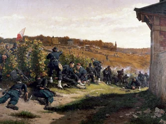 De Tirailleurs de la Seine bij de Slag om Rueil-Malmaison, 21 oktober 1870, detail