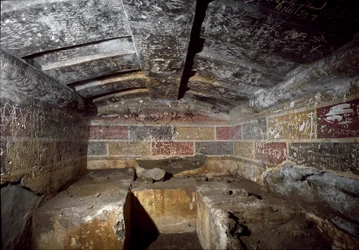 Binnenkant van het Francois-graf in de necropolis van Ponte Rotto, 4e eeuw v.Chr.
