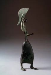 De Etruskische godin Menerva (Menrva) - Bronzen beeld, 440-420 v.Chr.