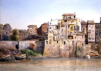Uitzicht op de Tevere bij Monte Brianzo, Rome