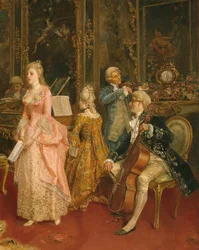Concert ten tijde van Mozart, 1853 (detail)
