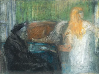Moeder Van Mieghem dromend (Vanitas)