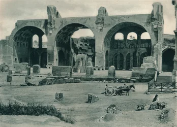 Basiliek van Maxentius en Constantijn op het Forum Romanum, Rome, Italië, 1927