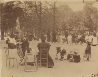 Vrouwen en kinderen in de Jardin du Luxembourg