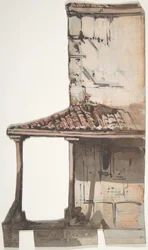 Ontwerp voor een toneelset in de Opéra, Parijs, 1830-90