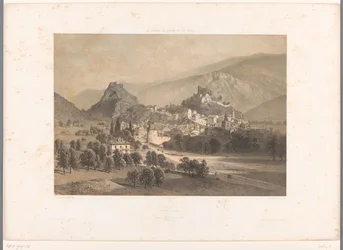 Zicht op Sion in het dal van de Rhône