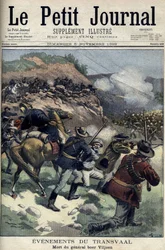 Zuid-Afrika - Boerenoorlog. Dood van generaal Boer Viljoen. Tekening van Damblans. Le Petite Journal, 5 november