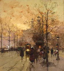 Figuren op een Parijse straat
