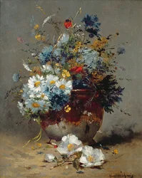 Madeliefjes en korenbloemen