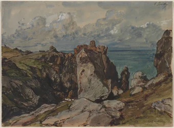 Kliffen bij de Zee bij Cézembre, Bretagne