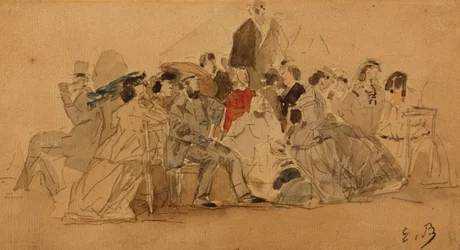 Middag op het strand, ca. 1865