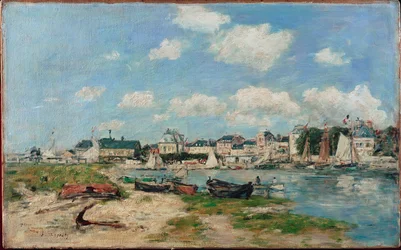 Strand bij Trouville, Frankrijk (olieverf op doek)