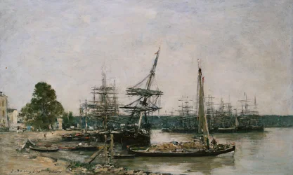 Aanlegplaatsen voor boten aan de Garonne, Bordeaux, 1876