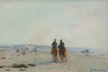 Twee ruiters op het strand, ca. 1864-68