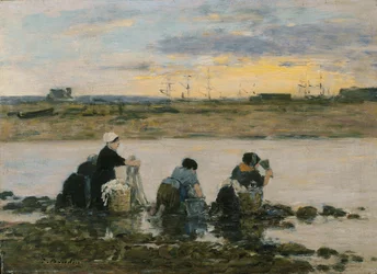 Wasvrouwen bij de rivier
