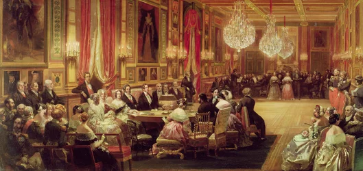 Concert in de Galerie des Guise in het kasteel van Eu, 4 september 1843, 1844