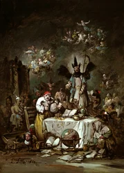 Allegorische gril. De gierigheid, 1852