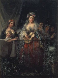 Dames op een Balkon, 1862