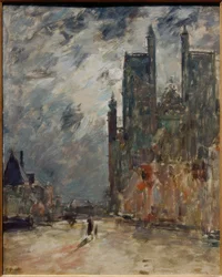 Kerk van Abbeville bij nacht