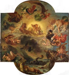 Apollon overwint de slang Python, ca. 1853