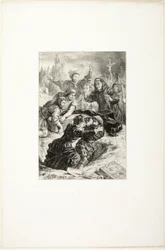 Hamlet en Laertes in Ophelia