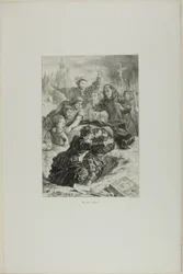 Hamlet en Laertes in Ophelia
