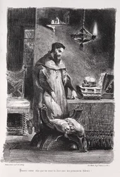 Illustraties voor Faust: Faust in zijn kleedkamer