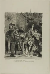 Mephistopheles in de studentenherberg, uit Faust