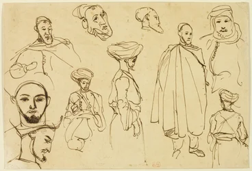 Schetsen van Algerijnse mannen