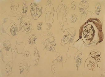 Studies van Arabische Hoofden en Figuren, na 1832