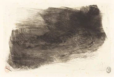 Tijger Slapend bij de Ingang van zijn Hol, ca. 1828-1833