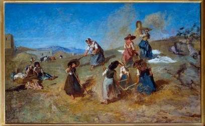 Oogst. Schilderij door Eugène Fromentin (1820-1876) 1875 Rouen, Musée des Beaux Arts