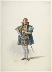 Btv1b84558104 01 - Saint-Saëns - Henry VIII - Kostuummodellen - Lacoste - 1. De hertog van Norfolk. De hertog van Norfolk