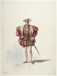 Btv1b84558104 02 - Saint-Saëns - Henry VIII - Kostuummodellen - Lacoste - 2. de graaf van Surrey
