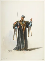 Btv1b84558104 10 - Saint-Saëns - Henry VIII - Maquettes de costumes - Lacoste - 10. Cranmer